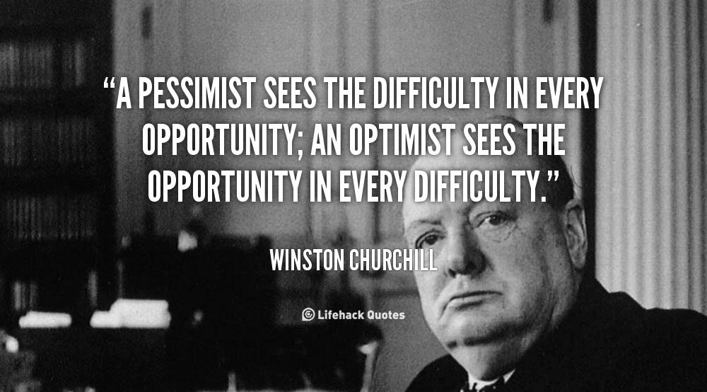 Churchill pessimist-optimist