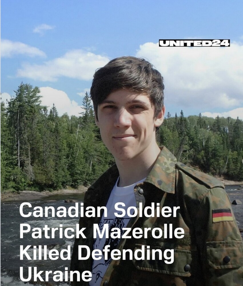 Canadian Volunteer Patrick Mazerolle Killed Fighting in Ukraine